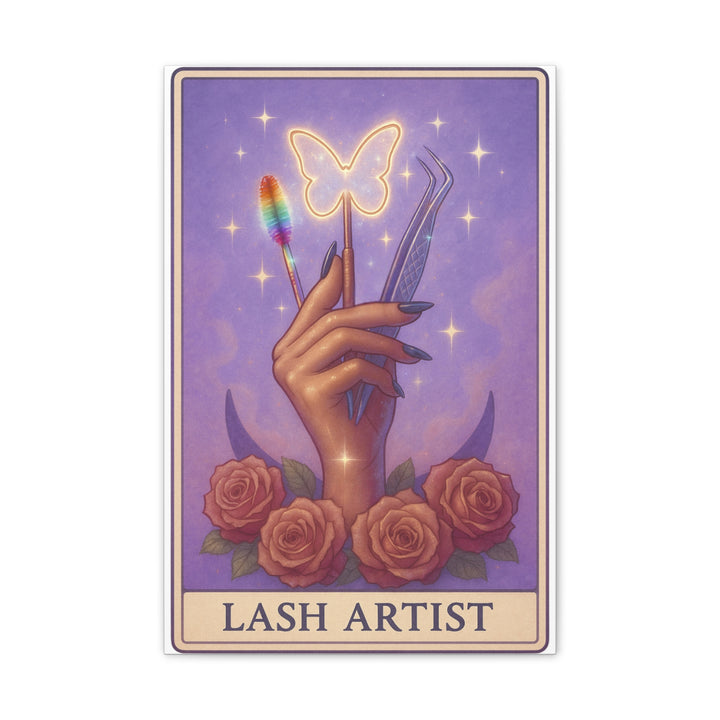 Tarot del artista de pestañas - Impresión en lienzo morado