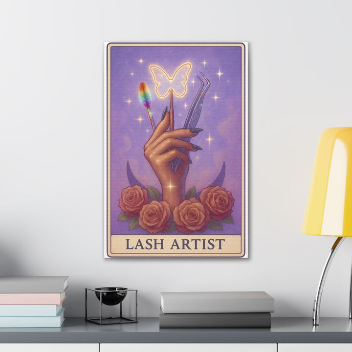 Tarot del artista de pestañas - Impresión en lienzo morado