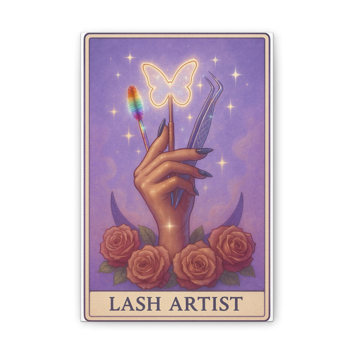 Tarot del artista de pestañas - Impresión en lienzo morado