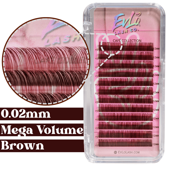 0.02 ☕️ Bandejas de pestañas de longitud única marrones