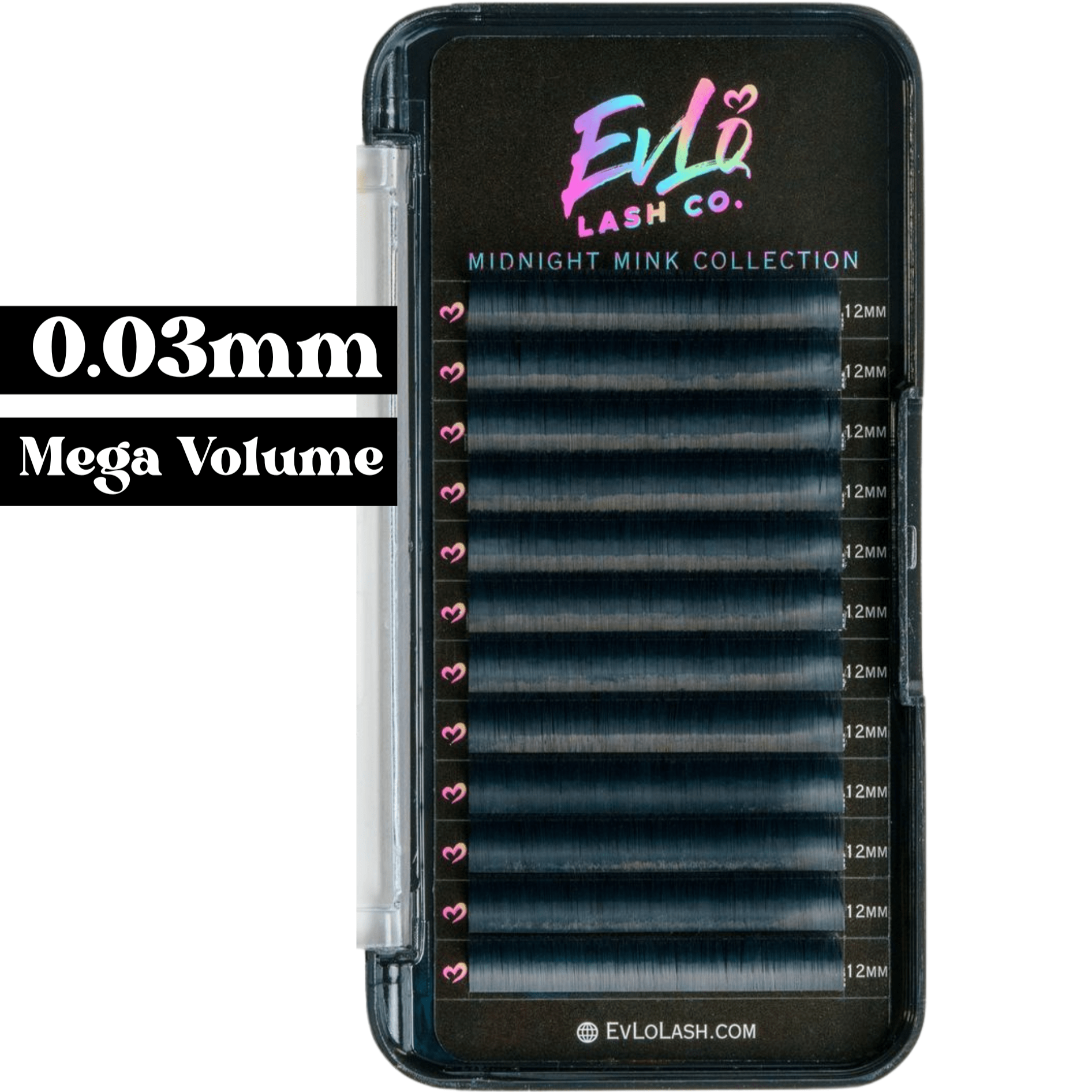 0.03 - Midnight Mink - Single Length Lash Trays - Eyelash