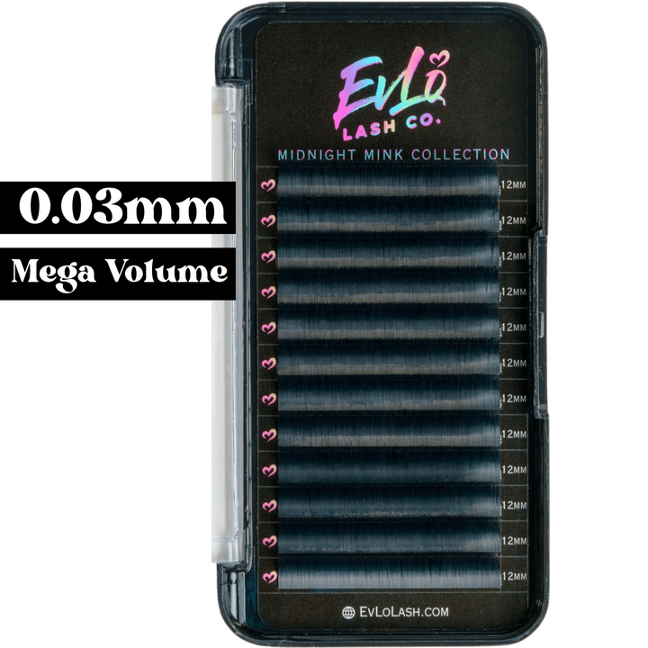 0.03 - Midnight Mink - Single Length Lash Trays