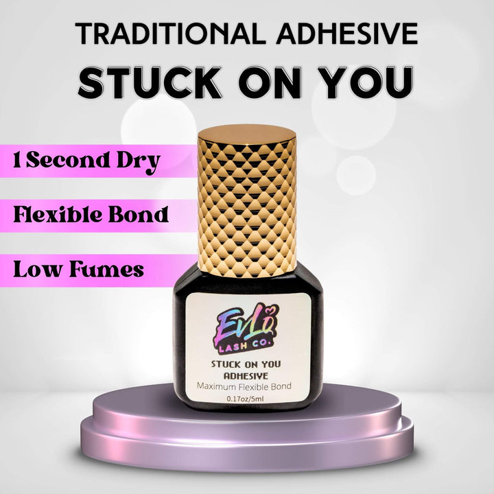 Stuck on You Lash Adhesive - Super Fast Eyelash Extension Glue (1s)