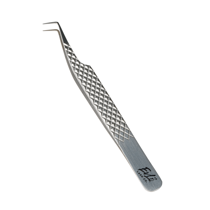 Pince à épiler à pointe en fibre à 90 degrés