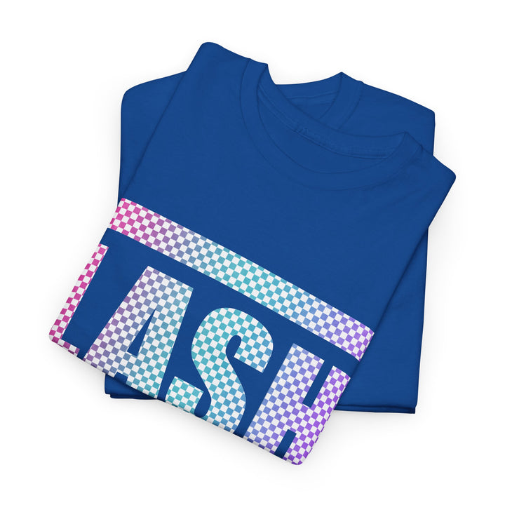 LASH Checkered Gradient Graphic Tee - Designed by Andrea
