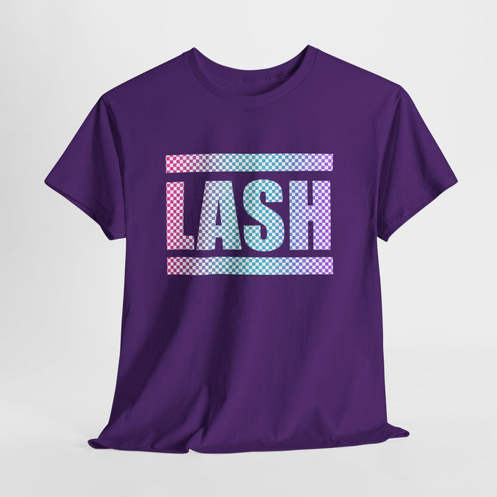 LASH Checkered Gradient Graphic Tee - Designed by Andrea
