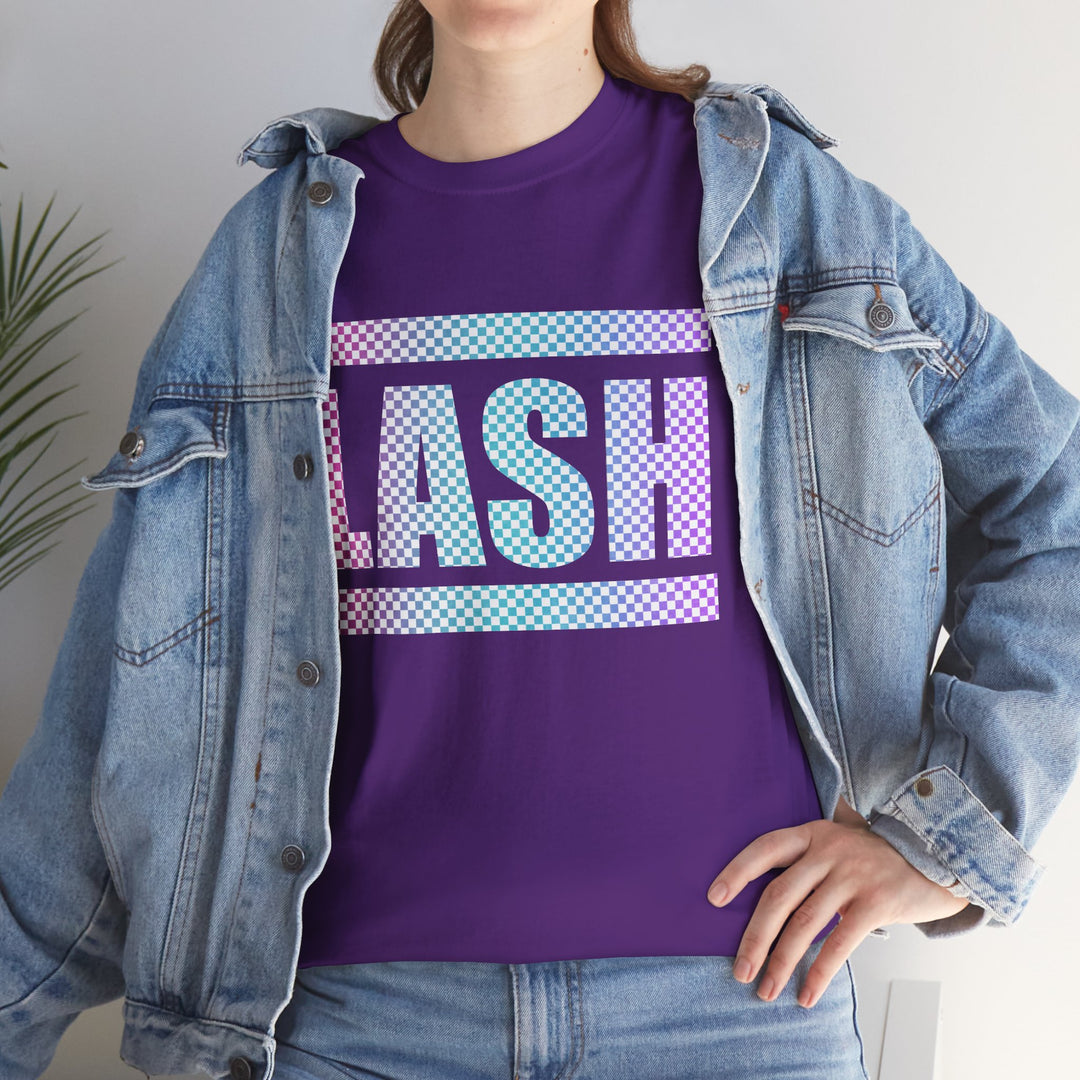 LASH Checkered Gradient Graphic Tee - Designed by Andrea