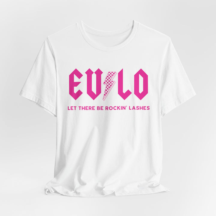 Rockin' Lashes, Pink- Unisex Jersey Short Sleeve Tee