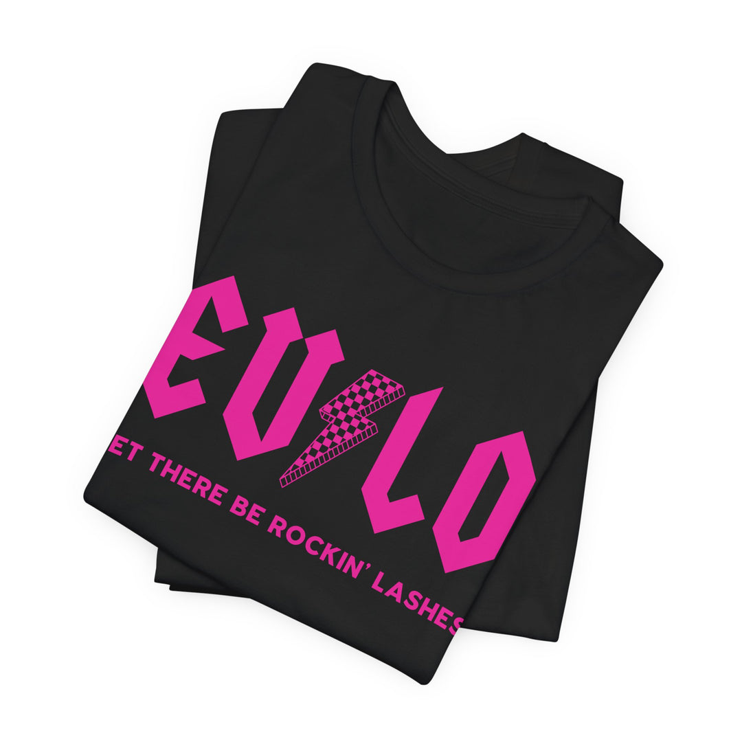 Rockin' Lashes, Pink- Unisex Jersey Short Sleeve Tee