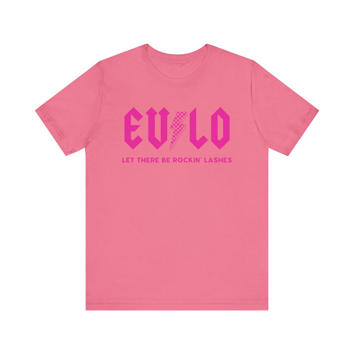 Rockin' Lashes, Pink- Unisex Jersey Short Sleeve Tee