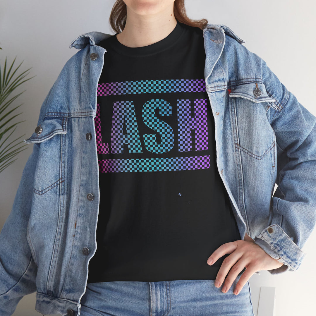 LASH Checkered Gradient Graphic Tee - Designed by Andrea