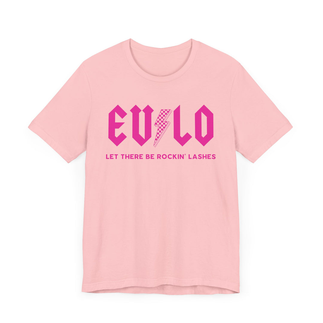 Rockin' Lashes, Pink- Unisex Jersey Short Sleeve Tee