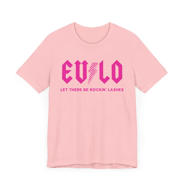 Rockin' Lashes, Pink- Unisex Jersey Short Sleeve Tee