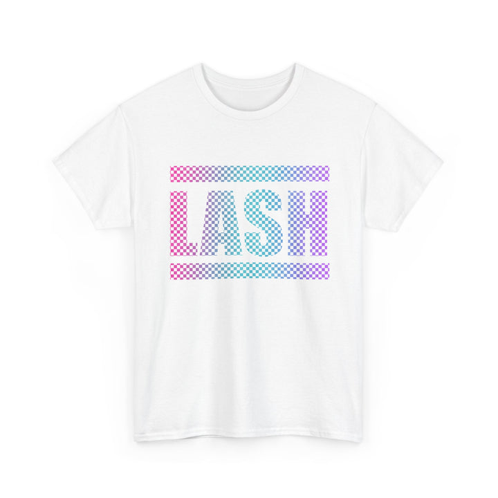 LASH Checkered Gradient Graphic Tee - Designed by Andrea