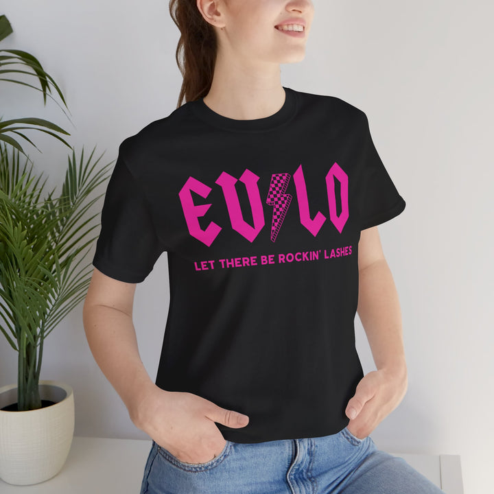 Rockin' Lashes, Pink- Unisex Jersey Short Sleeve Tee