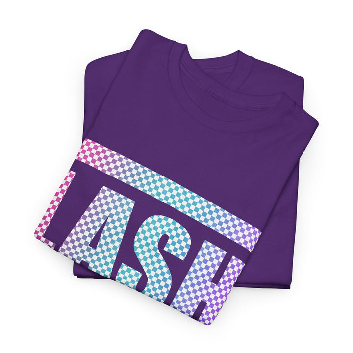 LASH Checkered Gradient Graphic Tee - Designed by Andrea