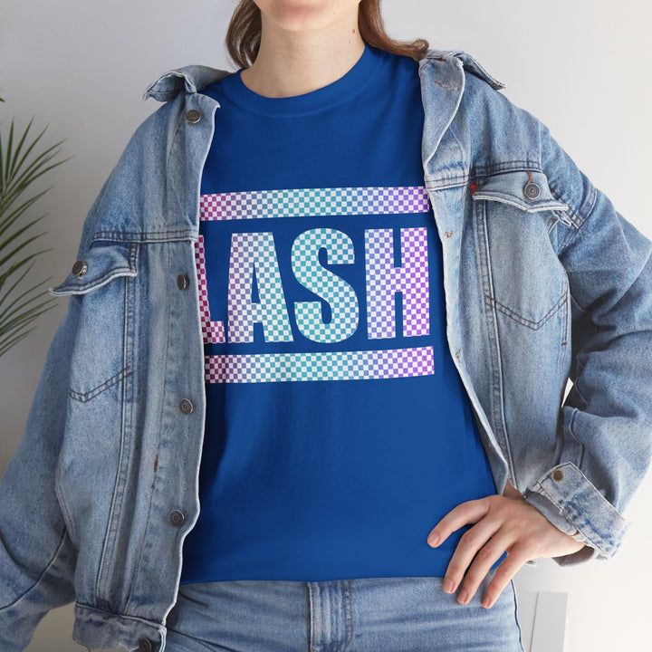 LASH Checkered Gradient Graphic Tee - Designed by Andrea