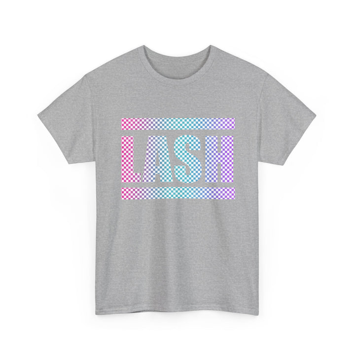 LASH Checkered Gradient Graphic Tee - Designed by Andrea