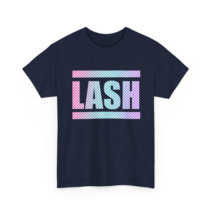 LASH Checkered Gradient Graphic Tee - Designed by Andrea