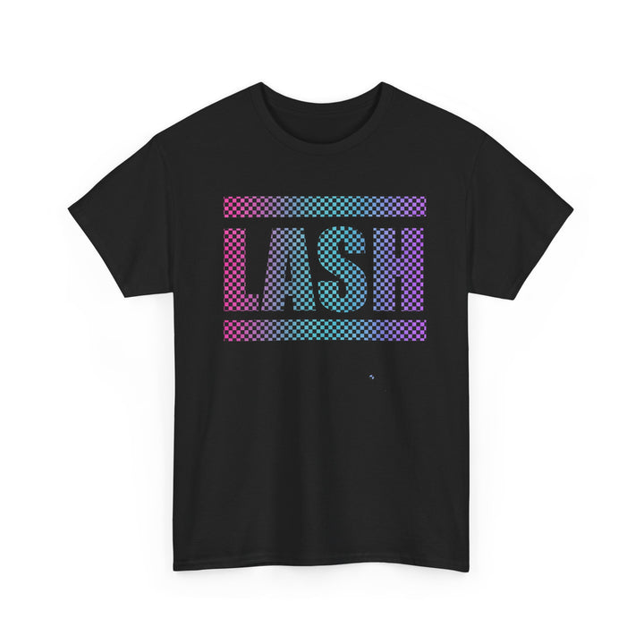 LASH Checkered Gradient Graphic Tee - Designed by Andrea