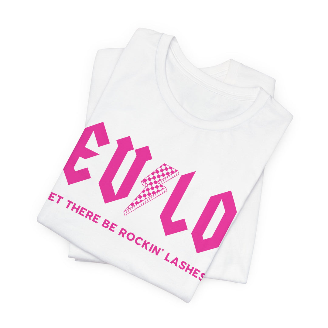 Rockin' Lashes, Pink- Unisex Jersey Short Sleeve Tee