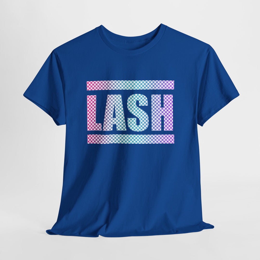LASH Checkered Gradient Graphic Tee - Designed by Andrea