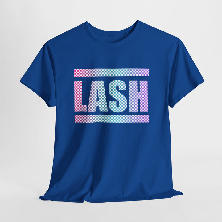 LASH Checkered Gradient Graphic Tee - Designed by Andrea