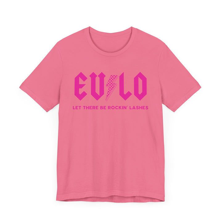 Rockin' Lashes, Pink- Unisex Jersey Short Sleeve Tee