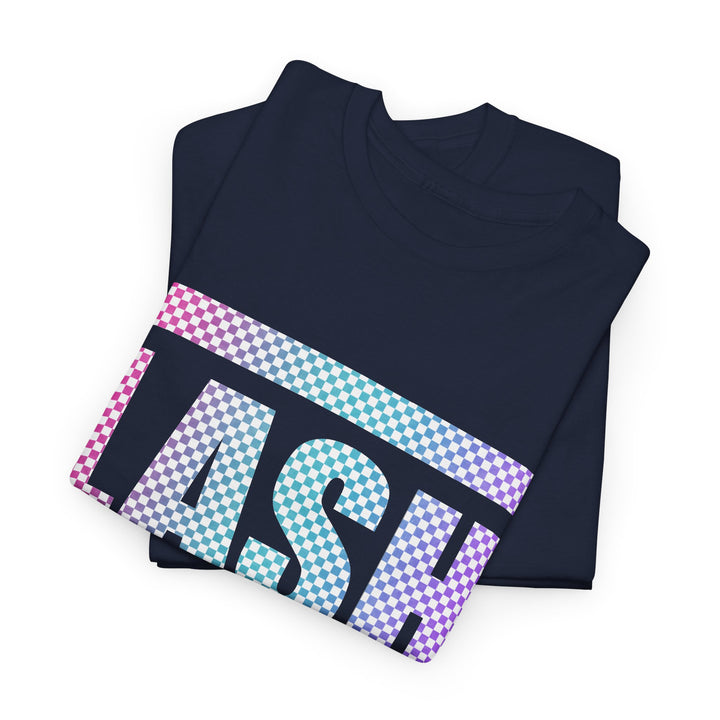 LASH Checkered Gradient Graphic Tee - Designed by Andrea