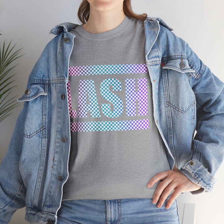 LASH Checkered Gradient Graphic Tee - Designed by Andrea