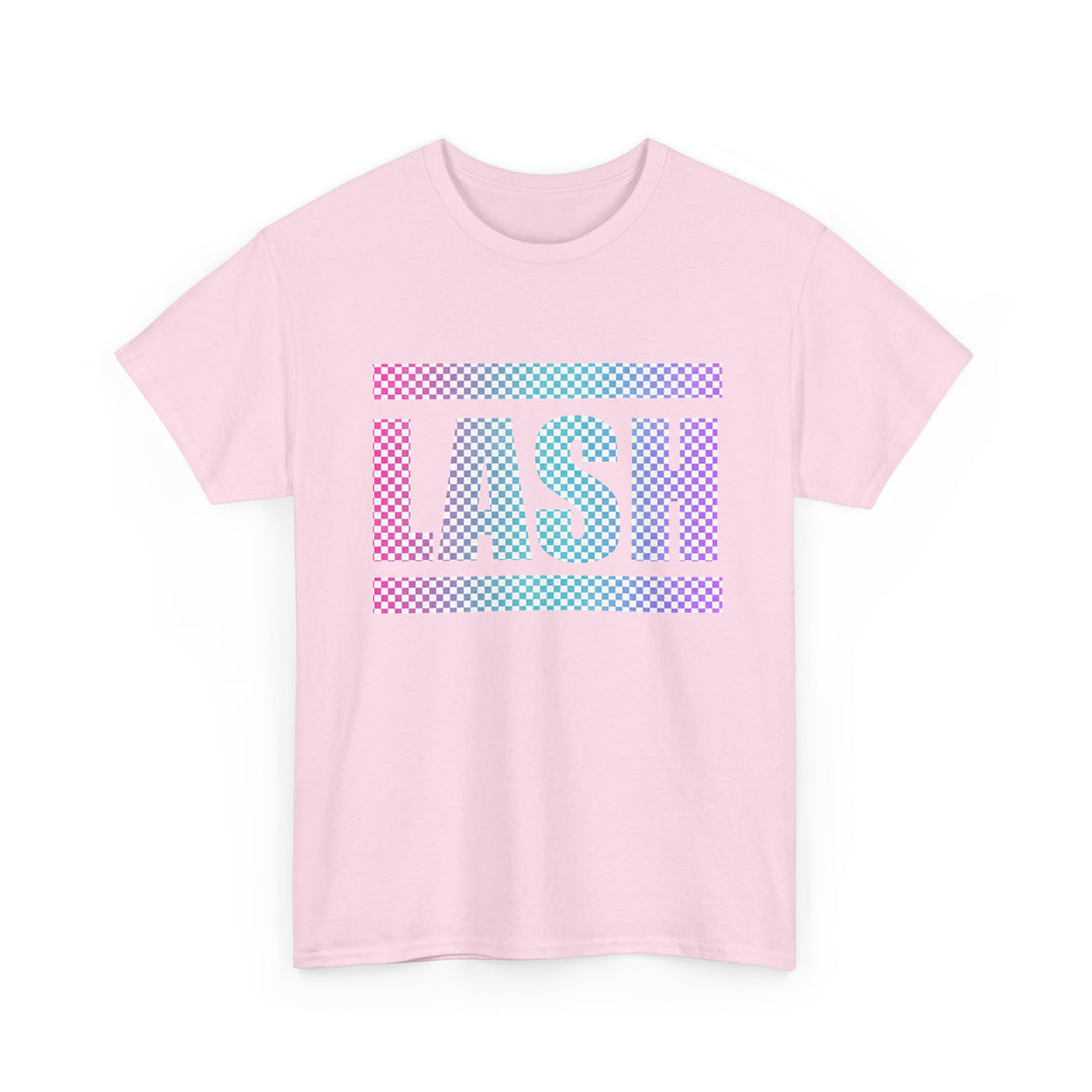 LASH Checkered Gradient Graphic Tee - Designed by Andrea
