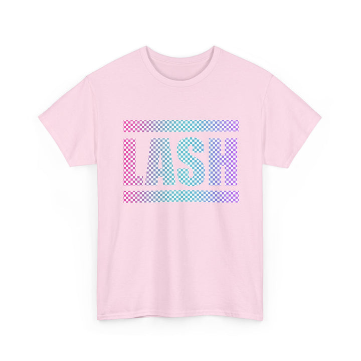 LASH Checkered Gradient Graphic Tee - Designed by Andrea