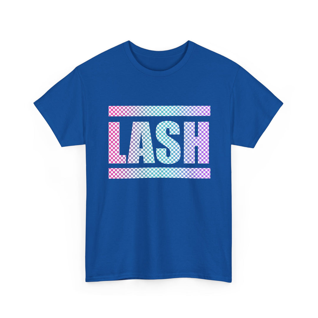 LASH Checkered Gradient Graphic Tee - Designed by Andrea