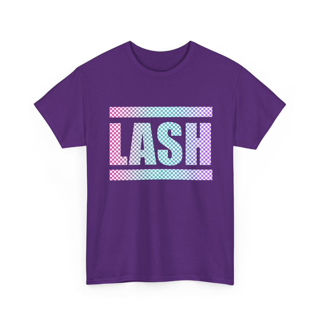 LASH Checkered Gradient Graphic Tee - Designed by Andrea