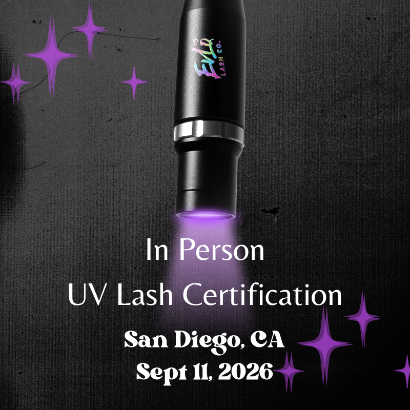 Sept 11, 2026 In-person UV lash certification Training. San Diego, CA